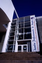 Building;-Comoros-Archipelago;-France;-Glass-facade;-Indian-Ocean;-Institutions;-Kaleidos;-Kaleidos-images;-La-parole-à-limage;-Laurent-Abad;-Mayotte;-Modern-architecture;-Professional-chamber;-Sign;-Stories-Pictures